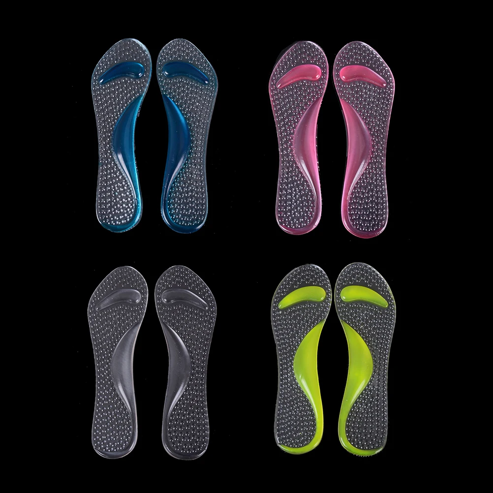 1 Pair Women Comfortable Silicone Gel Pads Shoes Insole Transparent Pad Non-Slip Arch Heel Cushion Support | Обувь