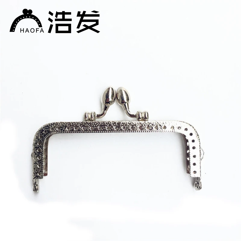 Silver HAOFA 10 шт./партия 10,5 см металлический кошелек рамка ручка для клатч сумка изготовление аксессуаров застежка заклепка металлическая сумка Кошелек Рамка - Цвет: Silver