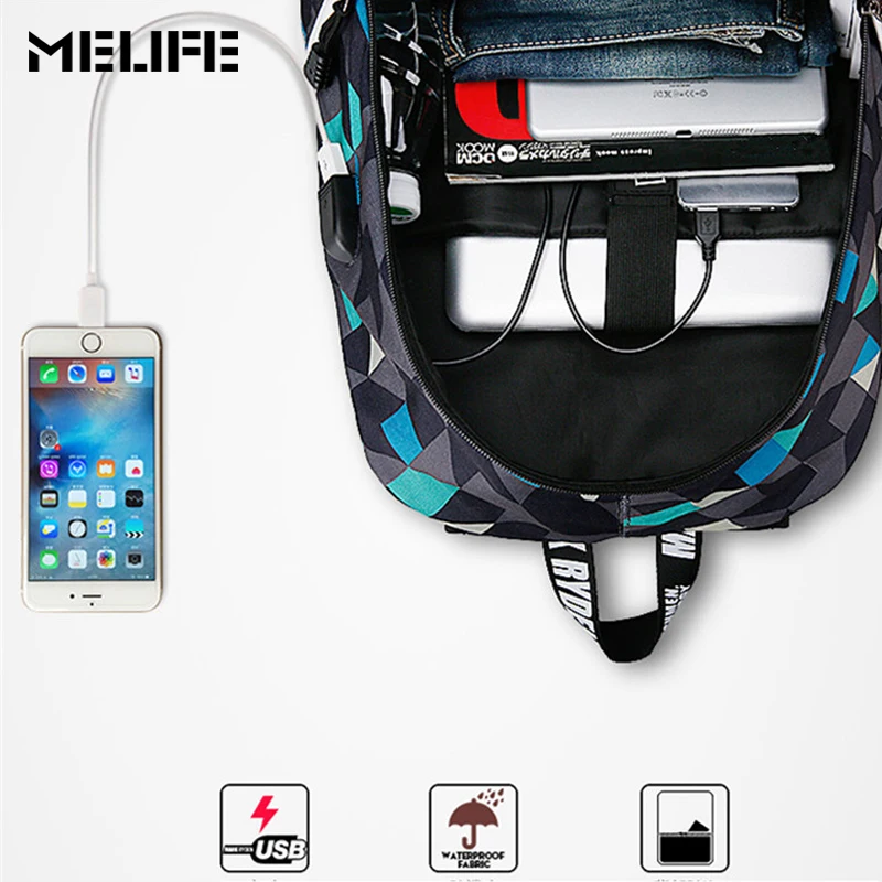 Водонепроницаемый Спортивный Рюкзак MELIFE с защитой от кражи usb зарядкой для
