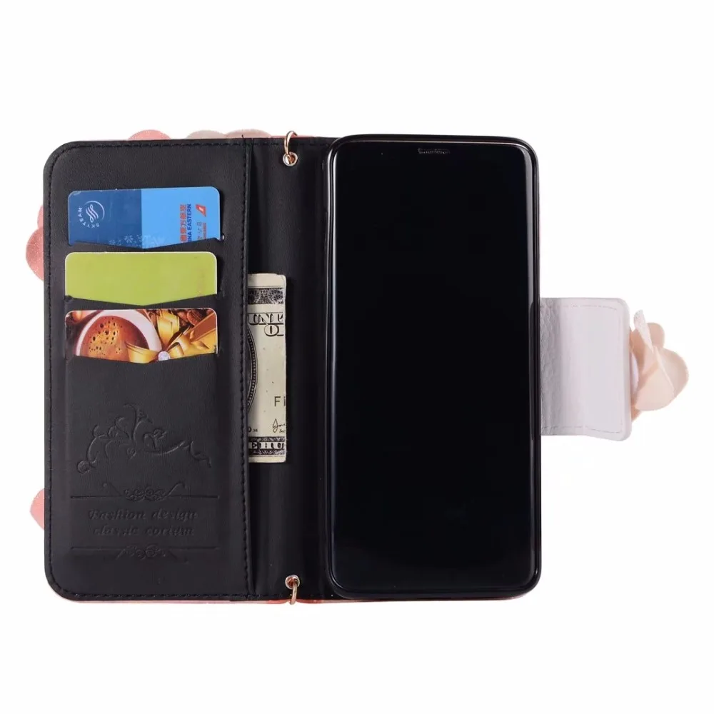 Кожаный чехол кошелек с объемными розами для samsung galaxy note 10 pro 9 8 s10 s8 s9 plus s10e lite