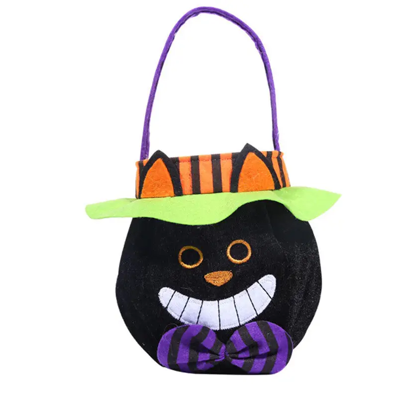 Фото 1Pc Happy Halloween Tote Bag Witch Pumpkin Prints Halloween Gift Candy Bag Cookie Bags Storage Handbag Party Gifts Bag №3