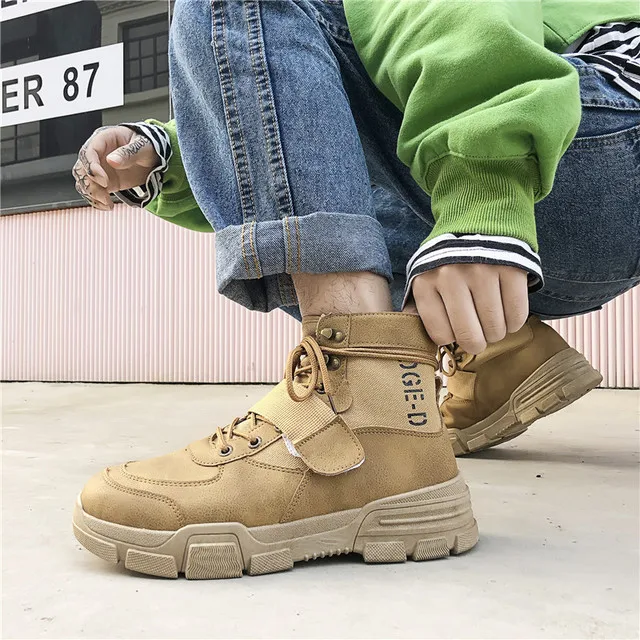 Мужские ботинки Martin повседневные с высоким берцем Модные ботильоны весна-зима 2019