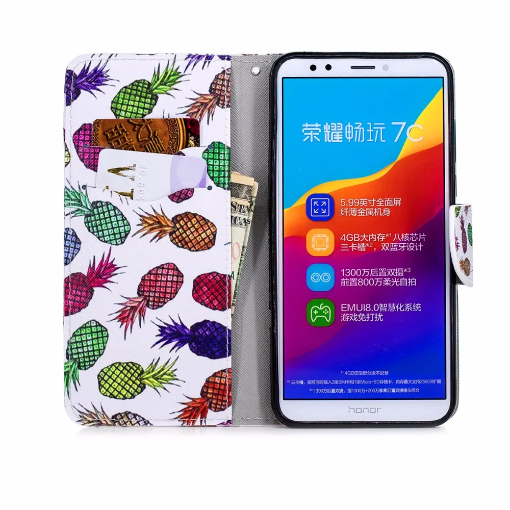 Чехол-кошелек из искусственной кожи с откидной крышкой для Huawei Nova 2 Lite модный