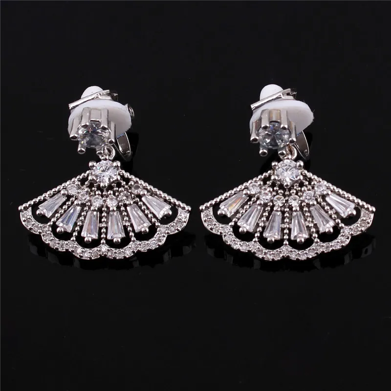

High-grade Earrings with Full AAA CZ Clip on Earrings Non Piercing for Women Charm Earrings 2017