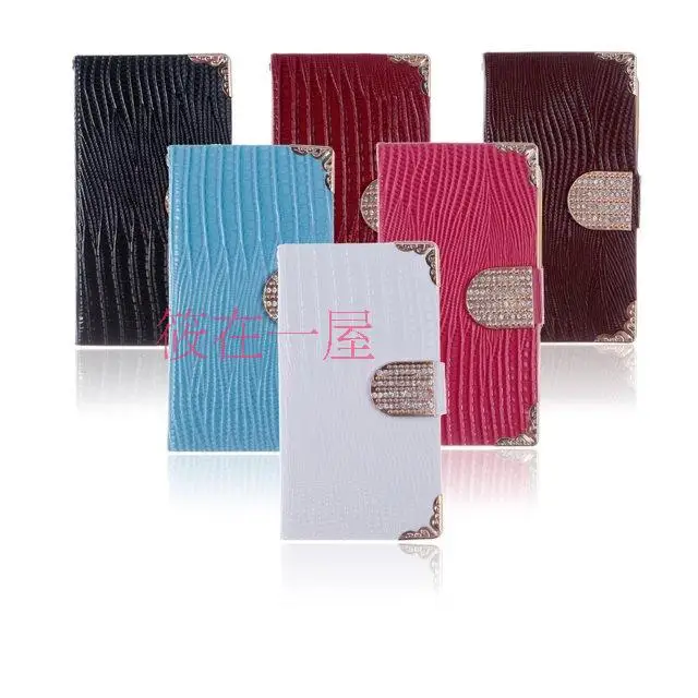 DHL 60PCS Case For iPhone 7 Plus 6S 6 Lizard Pattern Shining Wallet PU Leather Flip Crystal Bling Buckle Cover |