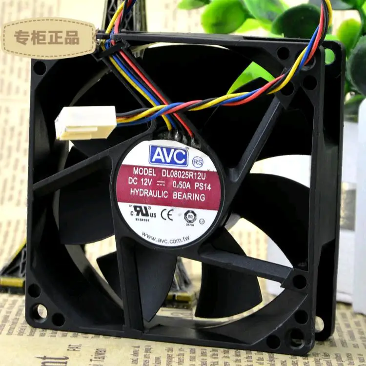AVC DL08025R12U 8cm вентилятор 12V 0.5A PWM гидравлический подшипник|8cm fan|fan 12vfan |