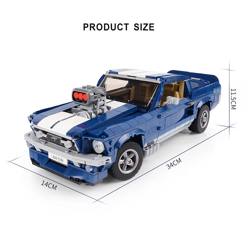 1471 шт Строительные блоки Совместимые LGSet Creator Expert Technic 21047 10265 Fords Mustang Gt500 автомобильные кирпичи игрушки подарки