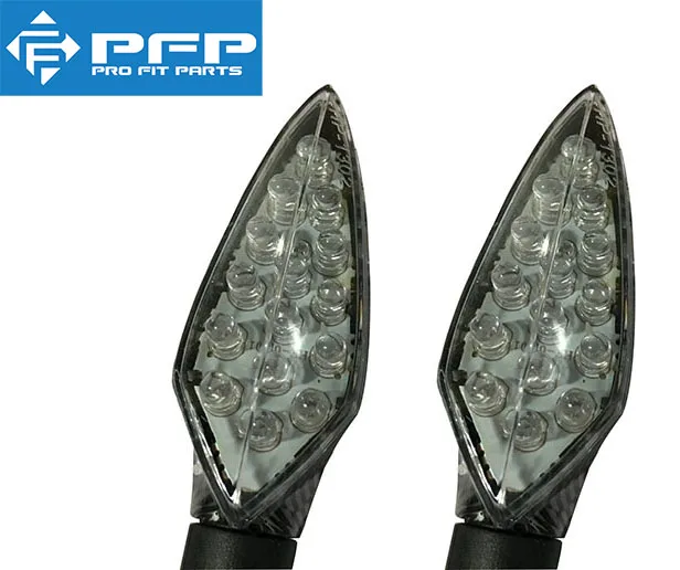 

Motocycle universal imitation carbon fiber LED turn signal lights 12V