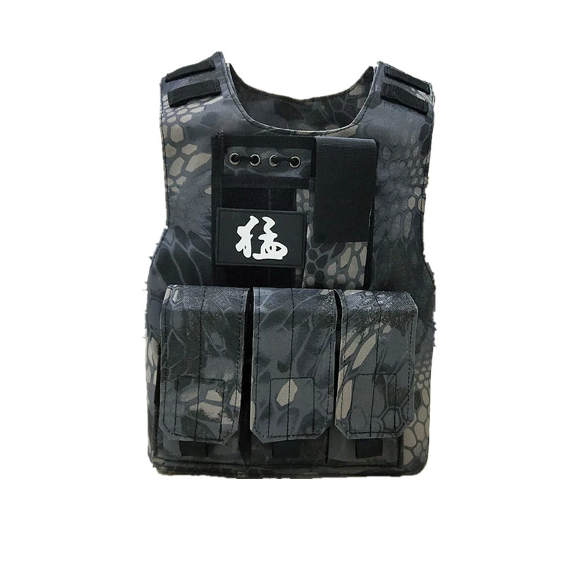 Kryptek Black Детский дышащий Камуфляжный охотничий жилет, военный тактический жилет, защитный охотничий жилет для кемпинга и пеших прогулок - Цвет: Kryptek Black