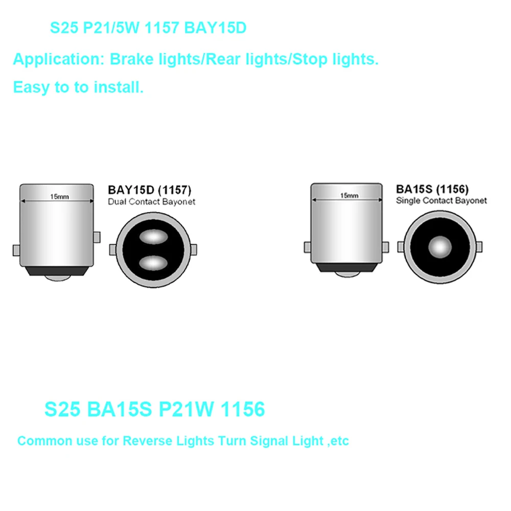 100x1156 BA15S P21W 1157 Bay15d P21/5 w 12 чипов светодиодный COB лампа для авто заднего хода задний указатель поворота лампы белый желтый красный