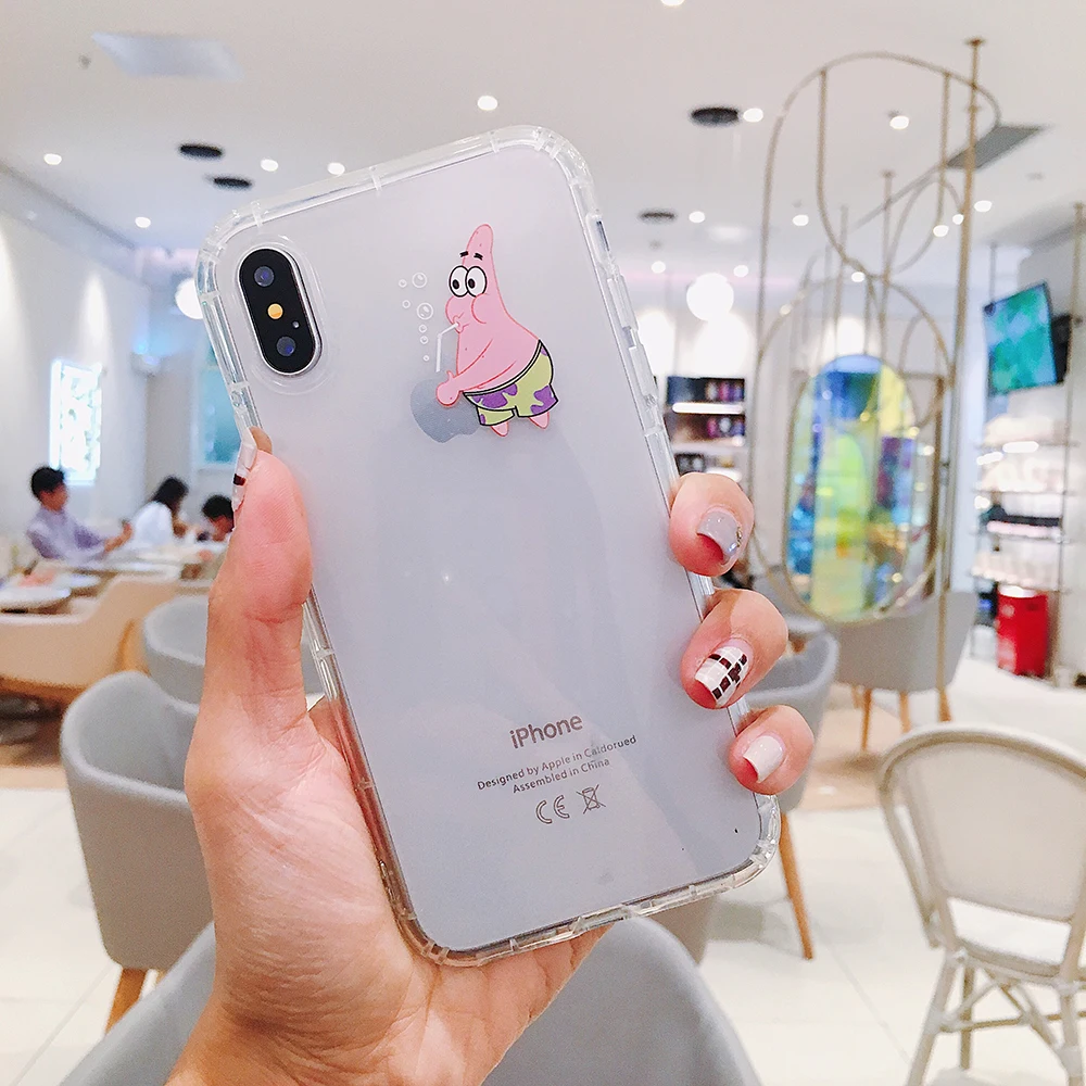 Воздушная подушка, парная губка, детский чехол для iphone XS Max XR XS, мягкий чехол для iphone 6, 6s, 7, 8 plus, чехол для телефона, чехол
