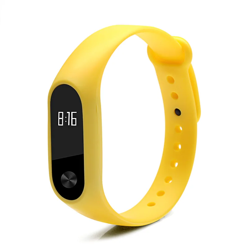Yellow Умные аксессуары BOORUI mi band 2 ремешок для замены xiaomi mi band 2 спортивный силиконовый браслет на запястье с различными цветами - Цвет: Yellow