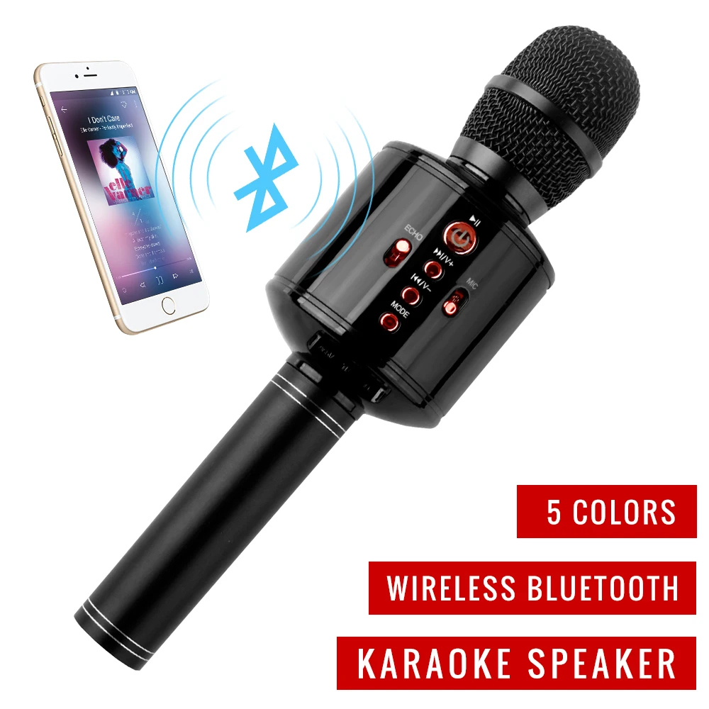Волшебный беспроводной Bluetooth ручной профессиональный микрофон семейный Караоке