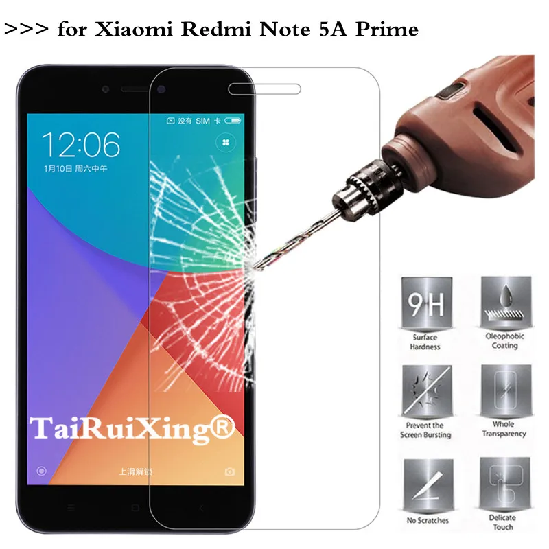 

2.5D 0,26 мм 9H закаленное стекло, Защита экрана для Xiaomi Redmi Note 5A Prime, усиленная Защитная пленка для Redmi Note 5A Prime