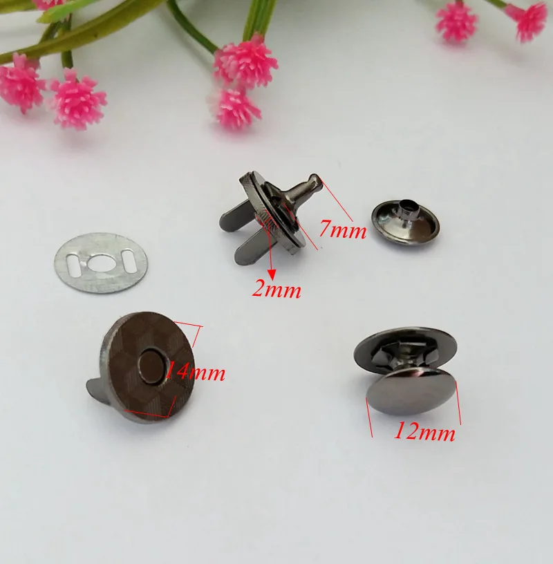 10 компл./упак. 14mm Одноместный заклепки Магнитный съемник для жестких бирок для электронного отслеживания товара, застежки-кнопки, застежки, пуговицы Сумки из натуральной кожи кошелек крафт-мешки Запчасти аксессуары