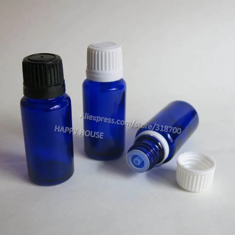 

360 x 15ml Cobalt Blue Glass Essential Oil Bottle With Tamper Evident Cap, 15cc Blue Glass Bottle