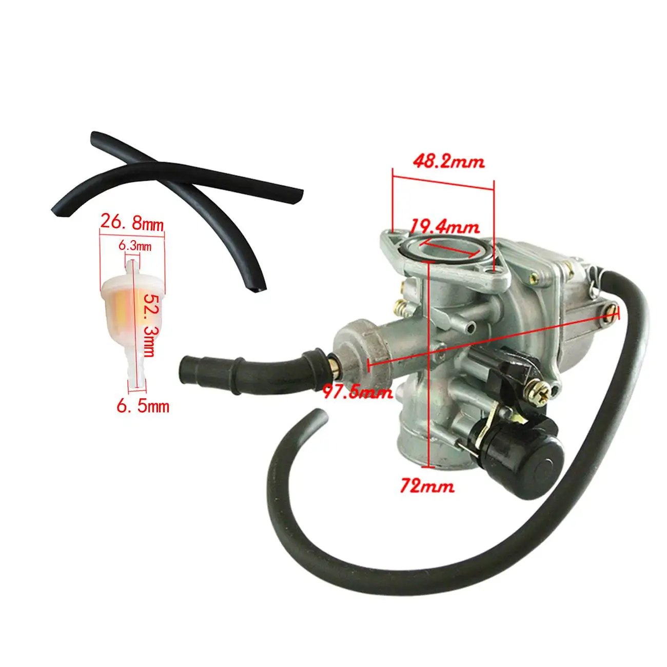 Карбюратор PZ19 рычаг дроссель и топливный фильтр для honda CRF 50 70 125CC|carburetor pz19|pz19