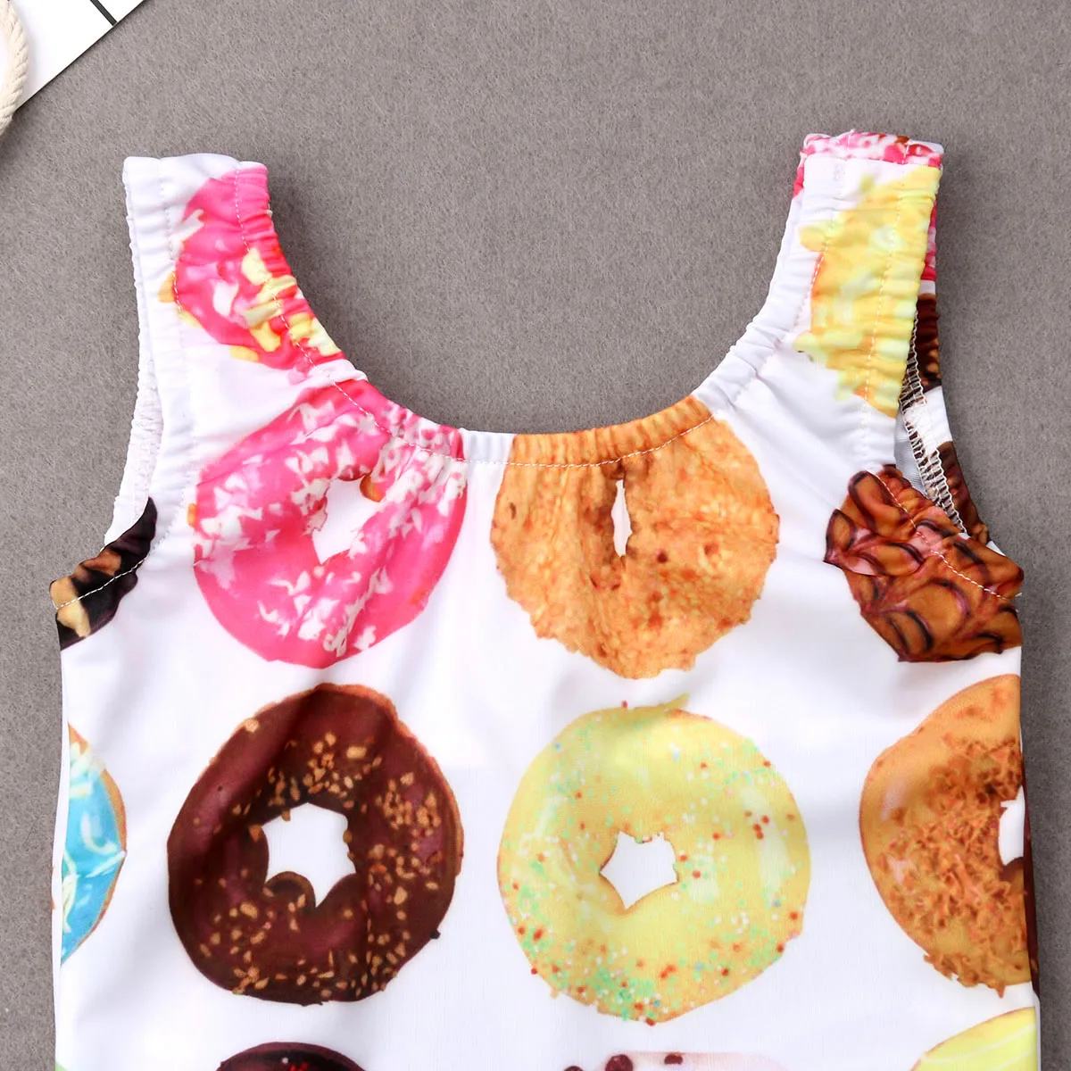 Toddler Kids Girls Donut Swimwear summer cute Lovely One Piece Swimsuit Summer Beachwear Bathing Suit Swimming Costume 1-6Y | Спорт и