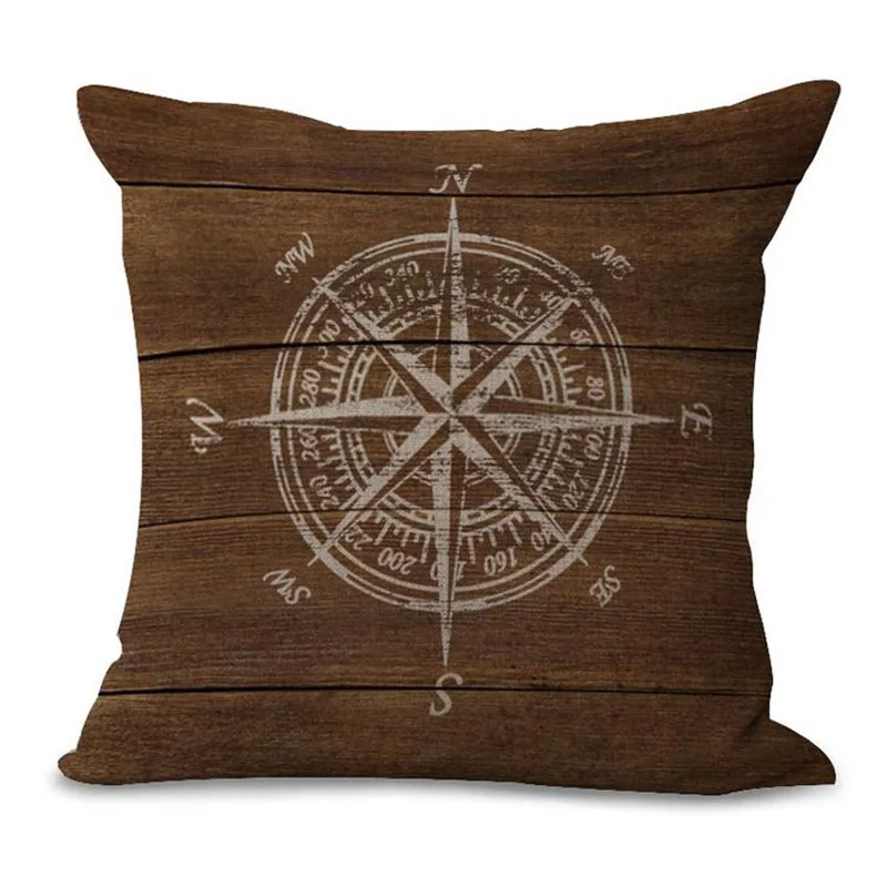 Искусственная Обложка в стиле ретро Средиземное море лодка якорь хлопковая