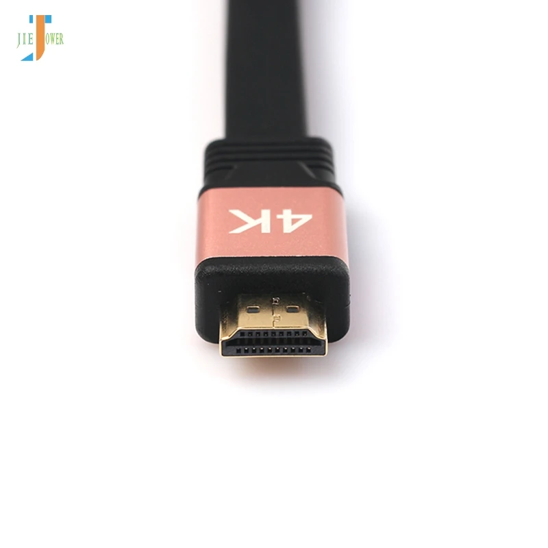 HDMI совместимый кабель длиной 1 м 100 3 5 10 плоский штырь золотистый 4k на HD TV 2 0 4 в 1080P
