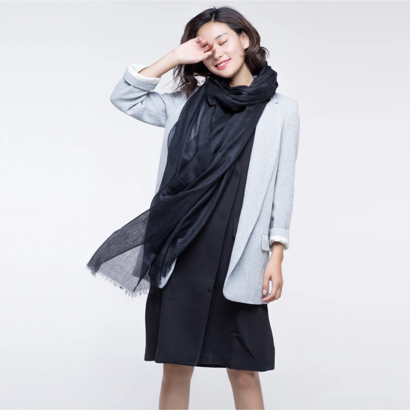 Шерстяной шарф из пашмины теплый тонкий разных цветов женские мягкие шарфы