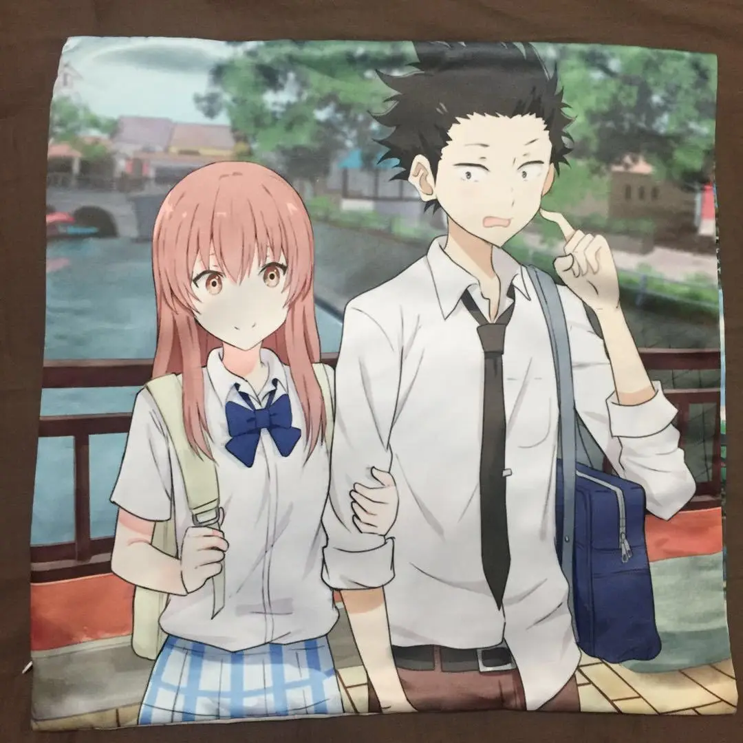 Чехол Koe No Katachi a Silent Voice с двумя боковыми подушками обнимающая Подушка чехол для