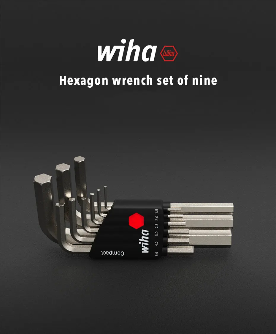 Xiaomi Wiha шестигранный гаечный ключ 9 шт. Набор отверток крокодил Набор прецизионных магнитных бит DIY отвертка набор черный