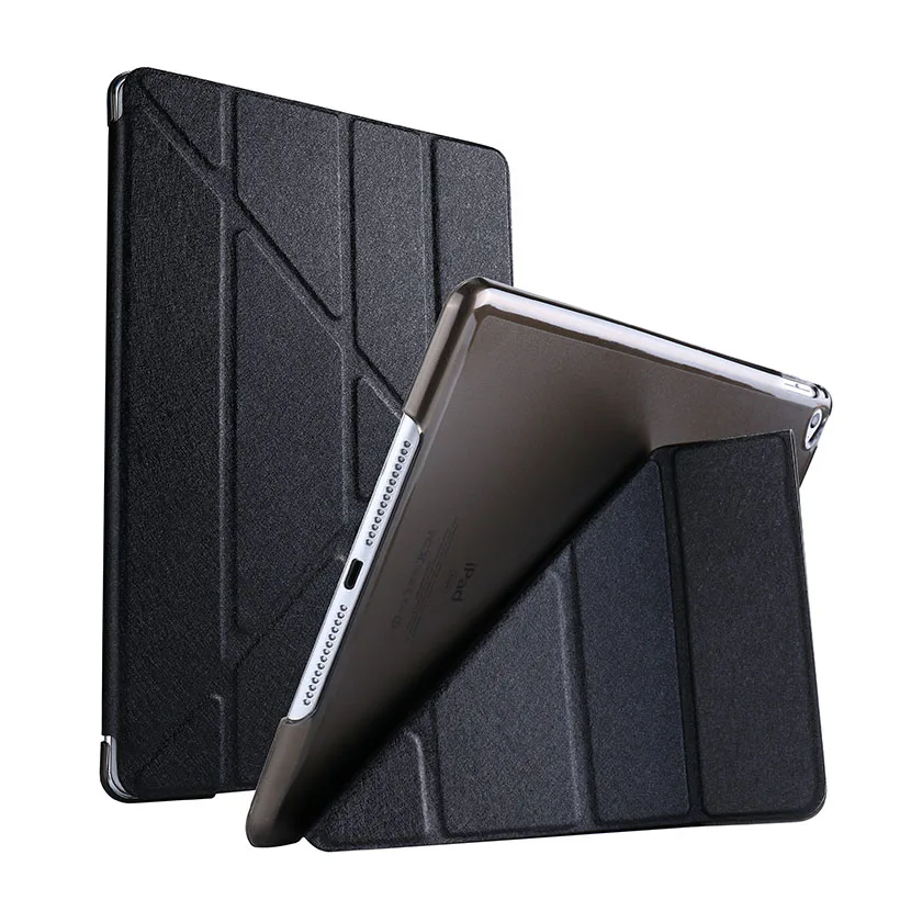 Black Смарт-чехол с подставкой для iPad Mini 4, жесткий чехол с откидной крышкой в три раза, кожаный чехол для Apple iPad Mini 4, чехол - Цвет: Black