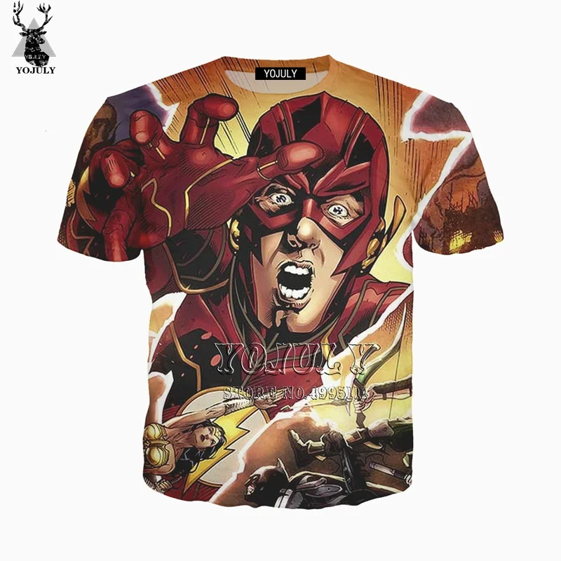3 YOJULY 3D принт для мужчин и женщин Moive Doom Patrol Robotman Superman The Flash Повседневная футболка Harajuku Молодежные Топы A526 - Цвет: 3