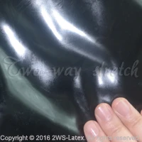 Сексуальный jade зеленый латекс халат медсестры с перчатками резиновая униформа для доктора с длинными рукавами комбинезон медицинский Bodycon XXXL плюс размер QZ-040 - Цвет: black and trims