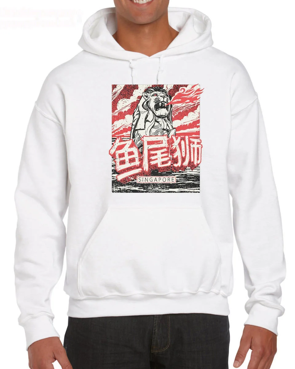 

Manicotto di Svago di Estate di Modo Singapore Merlion Citta Del Mondo Del Pass Aporto di Viaggio Aereo Vacan Hoodies Sweatshirt