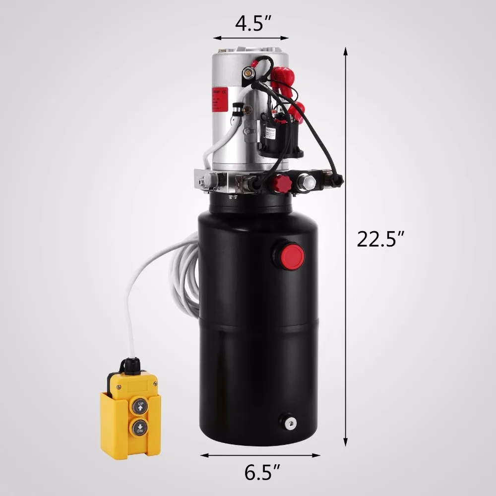 Гидравлический насос 8 кварта(резервуар 3200PSI гидравлический Мощность блок, работающего на постоянном токе 12 В в двойного действия гидравлический насос удаленно Управление самосвал трейлер