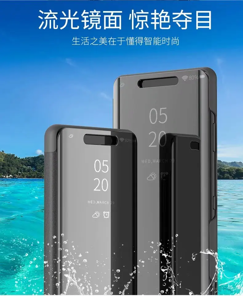 Роскошный зеркальный кожаный чехол для sony Xperia XZ3 с подставкой, откидная защитная задняя крышка для sony xz3, полное покрытие, корпус телефона