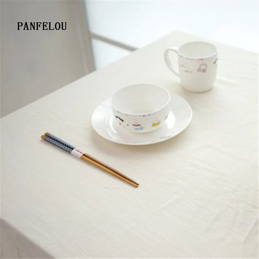 PANFELOU элегантная и красивая однотонная Пылезащитная теплая скатерть для