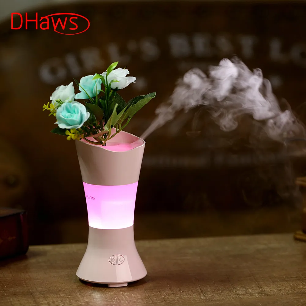 DHaws Clearance USB Flower Fairy Lighthouse Air Humidifier Mini Essential Aroma Diffusers with 7 LED Color Night Light | Бытовая