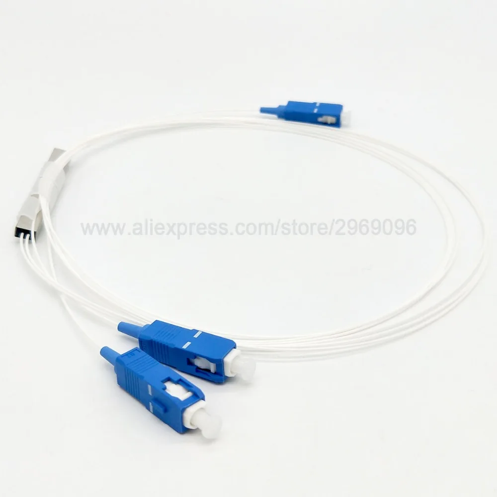 10 шт./пакет SC/UPC мини PLC 1X2 одномодовый волоконно оптический разветвитель|Кабели