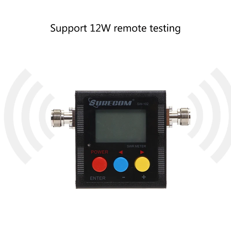 SW-102 цифровой ЖК-дисплей VHF/УКВ внешняя антенна Мощность измеритель КСВ коэффициента стоячей волны Ватт метр 125-525 МГц для 2 Way Радио с контролем энергии