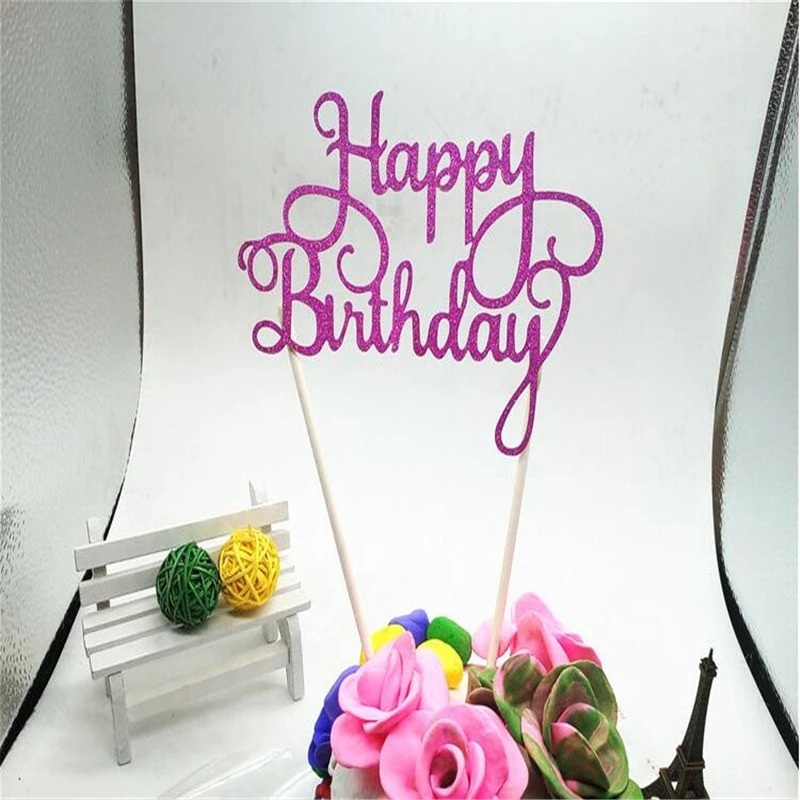 Золотистый Топпер для торта на день рождения 20 шт./лот топпер свадебного