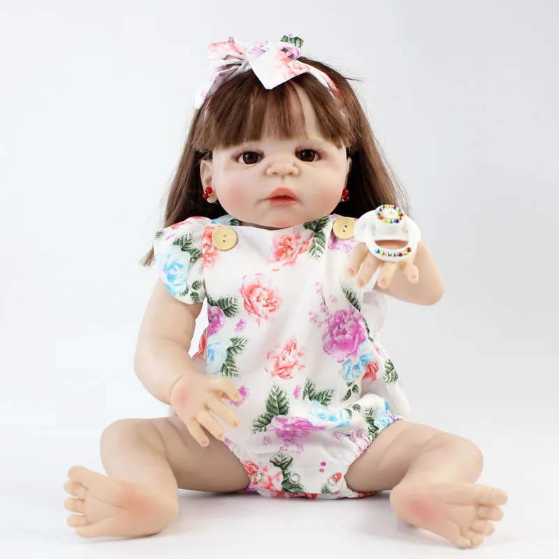 BZDOLL прекрасный 22 &quotполный Силиконовый новорожденный девочка водонепроницаемый