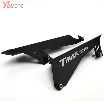 Black Аксессуары для мотоциклов с ЧПУ, защита цепи, защита ремня для YAMAHA TMAX530 TMAX 530 SX DX - Цвет: Black