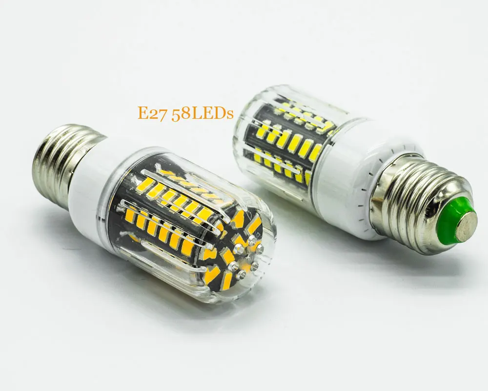 E27 E14 5736 5730SMD светодиодные лампы для кукурузы 20 Вт 15 12 9 7 5 прожекторы 31 58 74 105 140 170