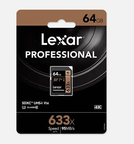 64G Lexar, оригинальная sd-карта 633x, sd-карта, 64 ГБ, 128 ГБ, 256 ГБ, карта UHS-I U3, SDHC/SDXC, карта флэш-памяти для камеры - Емкость: 64G