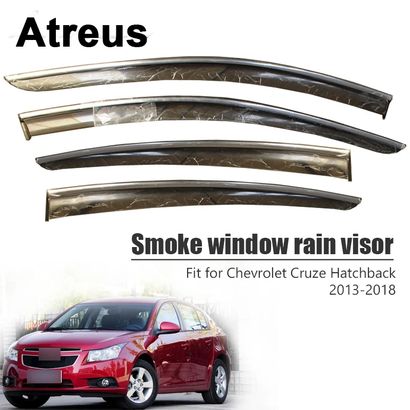 

Козырек от дыма Atreus для хэтчбека Chevrolet Cruze 2013, 2014, 2015, 2016, 2017, 2018, козырек от дождя для автомобиля, дефлекторы от солнца из АБС-пластика