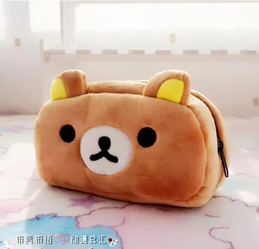 bear 1 шт. 18 см мультфильм Ститч Кумамото медведь Тоторо doraemon креативный милый плюшевый пенал Чехол призовая мягкая игрушка - Цвет: bear