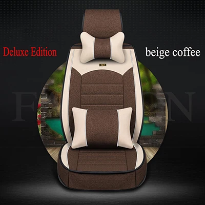 beige coffee DE HeXinYan Универсальный Лен автомобилей чехлы для Suzuki swift SX4 Kizashi grand vitara ignis baleno jimny liana Авто стиль - Название цвета: beige coffee DE