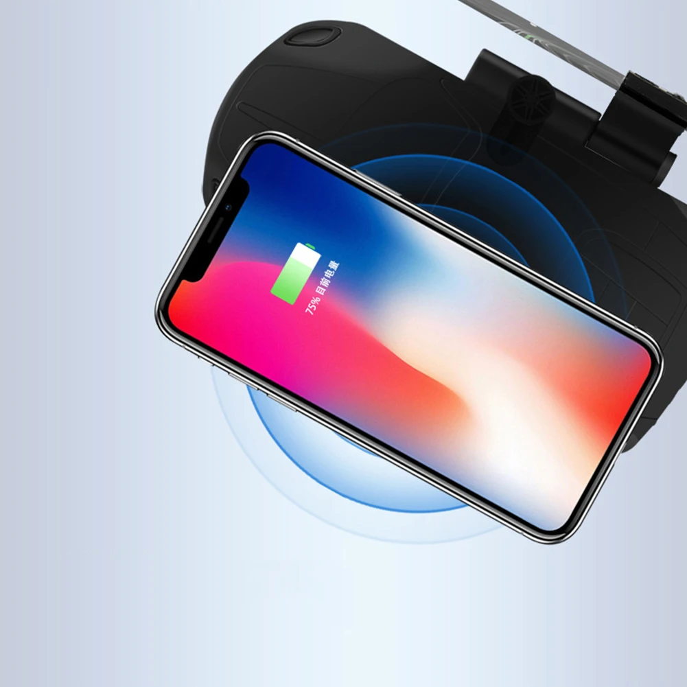 Автомобильное беспроводное зарядное устройство HUD для iPhone X XS MAX XR дисплей проектор кронштейн Универсальная беспроводная зарядка для huawei samsung