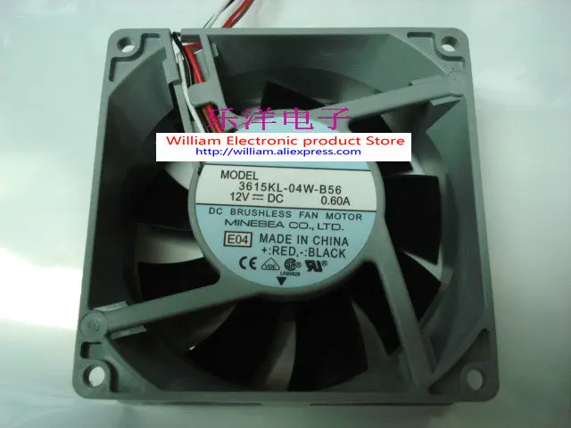 

Новый оригинальный NMB 3615KL-04W-B56 12 В 0.60A 90*90*38 мм двойной шарикоподшипник охлаждающий вентилятор