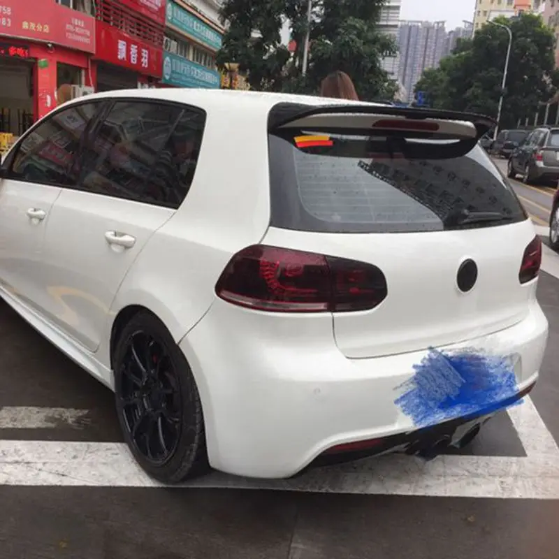 Для volkswagen golf mk 6 спойлер 2010-2013 модель свет высокое качество абс материал заднее