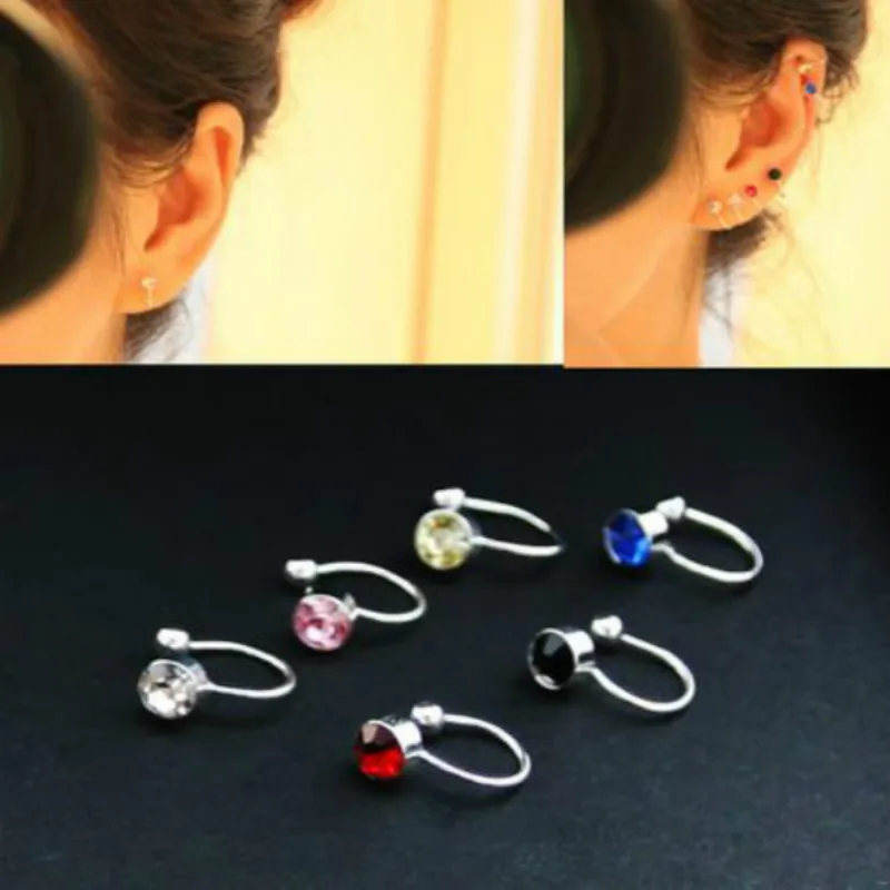 Женские серьги гвоздики из нержавеющей стали 2 шт./компл.|Серьги-клипсы| |