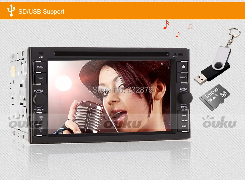 Бесплатный Камера Заднего Вида 2 Два Дин Автомобильный DVD GPS автомобиля Радио